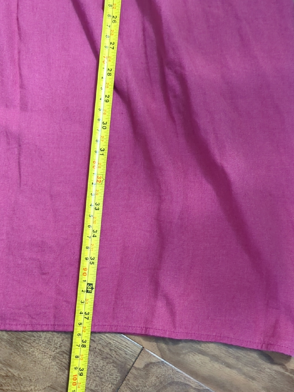Sonoma Linen Blend Pink Sleeveless Pintuck Dress - Picture 7 of 8